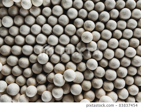 Dry silica gel granules at high magnification Dry silica gel granules at high magnification 83837454
