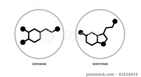Serotonin dopamine formula - Stock Illustration [83838429] - PIXTA