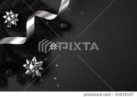 Happy new year and Merry Christmas. Background of Christmas tree branches. Happy new year and Merry Christmas. Background of Christmas tree branches. 83838587