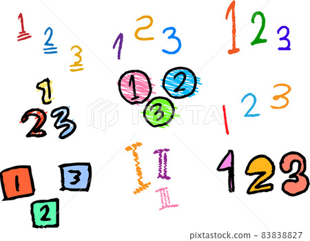 123 graffiti drawn by children Early childhood education number set 123 graffiti drawn by children Early childhood education number set 83838827