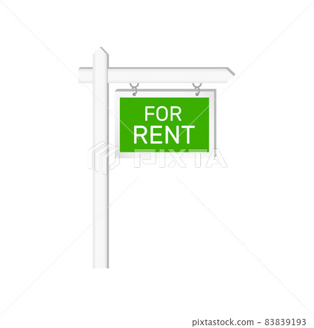 For rent sign. Real estate icon isolated 83839193