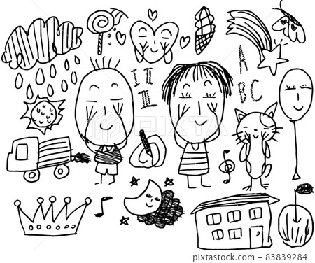 Various children's graffiti set Early childhood education kindergarten 83839284