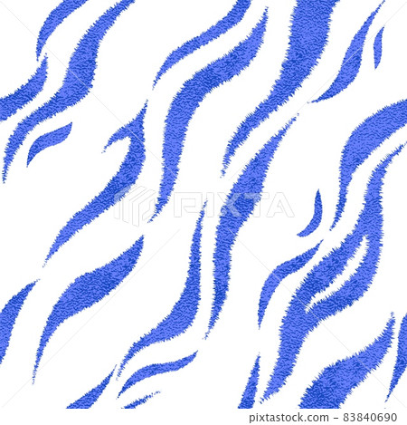 Seamless blue tiger skin pattern. Metallic tiger skin print. 83840690