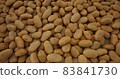 Lots of potatoes. Close view. Vegetable background 83841730