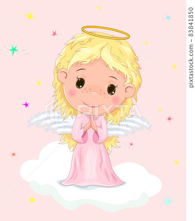 Cute girl child angel 83841850