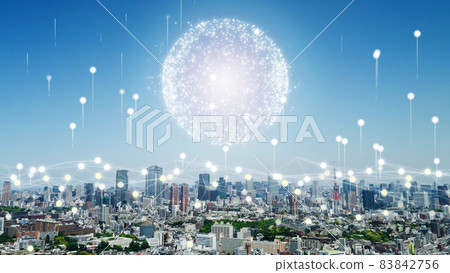 Scenery of Tokyo Digital network concept Scenery of Tokyo Digital network concept 83842756