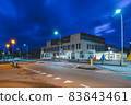 Evening street in the city 83843461