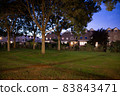 Evening street view in the Netherlands 83843471