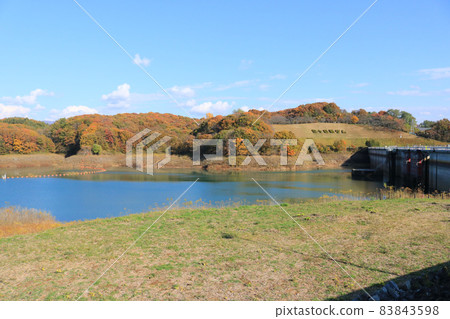 The Shito Shita Dam in the fall The Shito Shita Dam in the fall 83843598