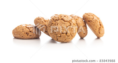 Amaretti biscuits. Sweet italian almond cookies. Amaretti biscuits. Sweet italian almond cookies. 83843988