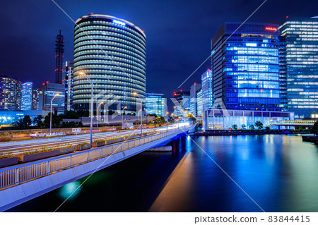 [Cityscape of Kanagawa] Night view around Yokohama Minatomirai 83844415