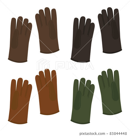 Illustration of leather gloves Illustration of leather gloves 83844448