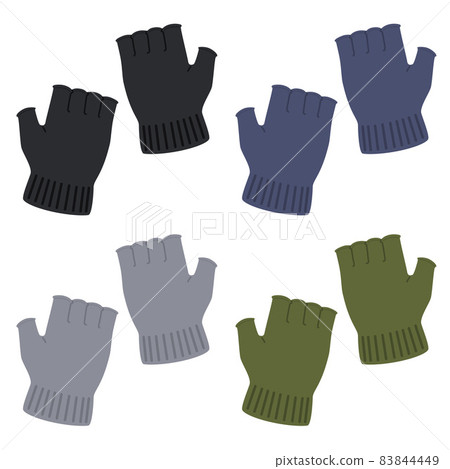 Illustration of gloves without fingertips Illustration of gloves without fingertips 83844449