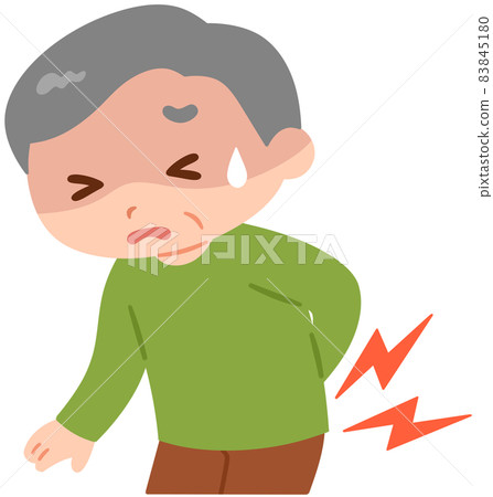 Elderly man who hurt his back Elderly man who hurt his back 83845180