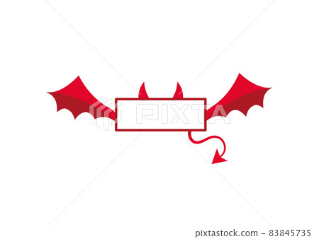 Devil or demon attributes on plate vector illustration. 83845735