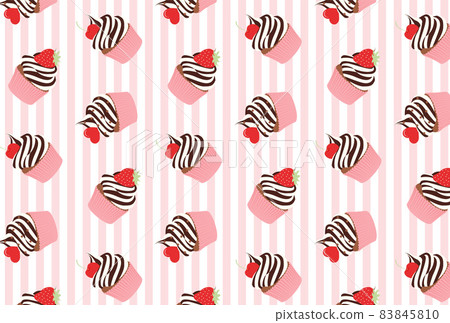 Seamless pattern of cupcake illustration Seamless pattern of cupcake illustration 83845810