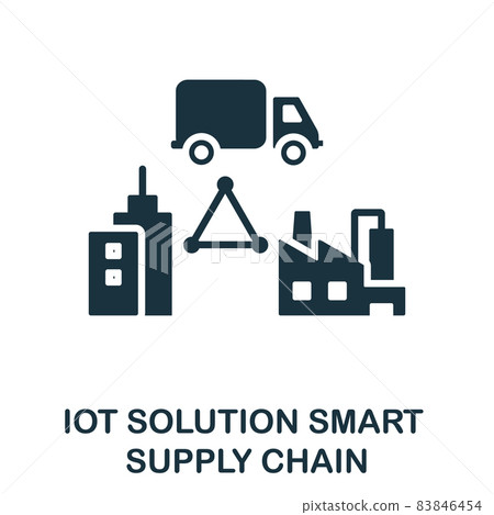 Smart Supply Chain icon. Monochrome sign from iot solution collection. Creative Smart Supply Chain icon illustration for web design, infographics and more 83846454
