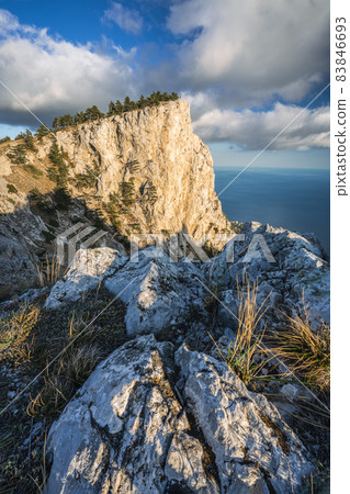 Rocky plateau close to Ai-Petri peack of Crimean mountains Rocky plateau close to Ai-Petri peack of Crimean mountains 83846693