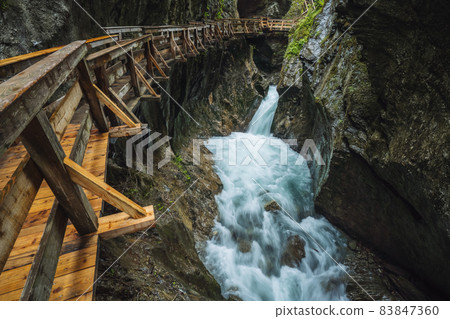 Beautiful Sigmund Thun Klamm gorge in Austria, Europe 83847360