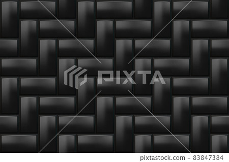 Subway herringbone tile pattern. Black seamless brick background Subway herringbone tile pattern. Black seamless brick background 83847384