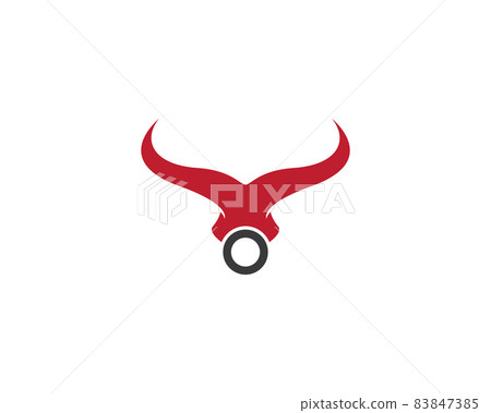 Bull head vector icon illustration Bull head vector icon illustration 83847385