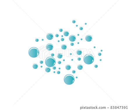 Bubbles water background vector icon Bubbles water background vector icon 83847391