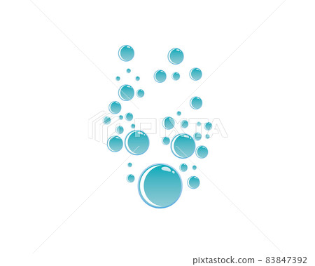 Bubbles water background vector icon 83847392