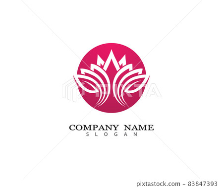 Lotus symbol vector icon illustration 83847393