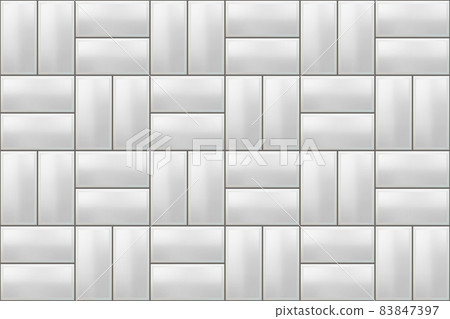 White seamless subway tile pattern. Vector metro wall or floor texture White seamless subway tile pattern. Vector metro wall or floor texture 83847397