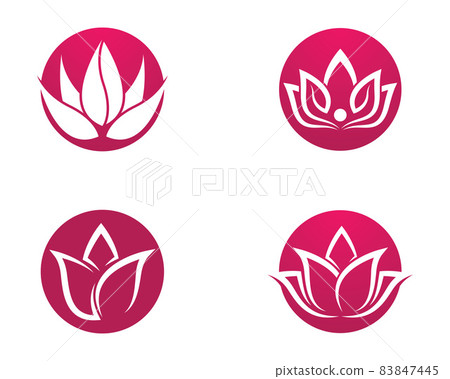Lotus symbol vector icon illustration 83847445