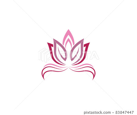 Lotus symbol vector icon illustration 83847447