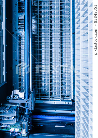 stacks of magnetic tapes used for data storage stacks of magnetic tapes used for data storage 83848353