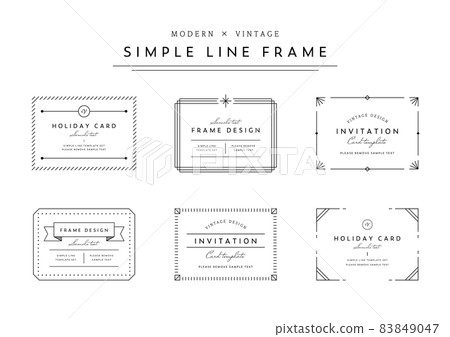 Simple and elegant frame set classic vintage modern geometric decoration decoration decoration line drawing Simple and elegant frame set classic vintage modern geometric decoration decoration decoration line drawing 83849047