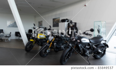 dealership of premium class motorcycles, photo with blur dealership of premium class motorcycles, photo with blur 83849537