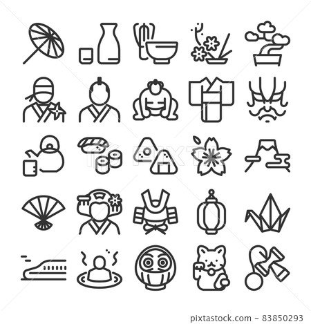 日本文化圖標集 83850293