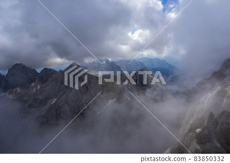 View of the Marmolada massif. Dolomites. Italy. View of the Marmolada massif. Dolomites. Italy. 83850332