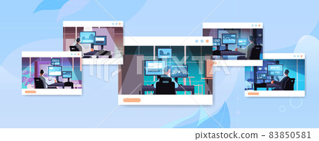 set mix race traders stock market brokers analyzing charts graphs and rates on computer monitors at workplace set mix race traders stock market brokers analyzing charts graphs and rates on computer monitors at workplace 83850581