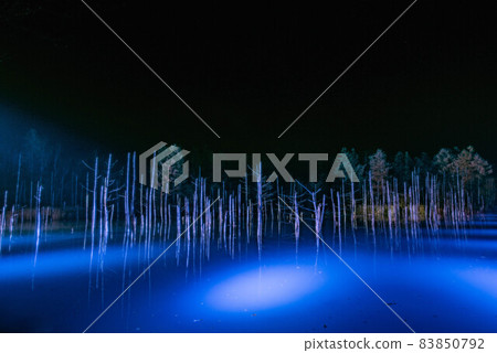 Blue pond light up Blue pond light up 83850792