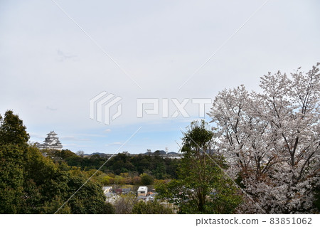 日本兵庫縣姬路市 春季 姬路城 宏偉的城樓和周圍的城市景觀 日本兵庫縣姬路市 春季 姬路城 宏偉的城樓和周圍的城市景觀 83851062