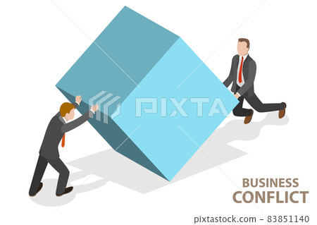3D Isometric Flat Vector Conceptual Illustration of Conflict of Interest. 3D Isometric Flat Vector Conceptual Illustration of Conflict of Interest. 83851140