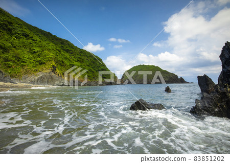 海浪，沙灘，海灣，波、ビーチ、湾、Waves, beaches, bays, 83851202