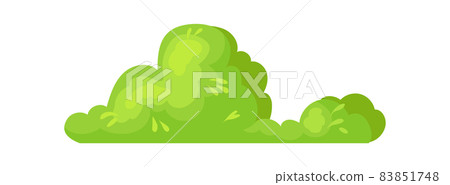 Cartoon shrubbery. Illustrated bushs, forest hedge vector design 83851748