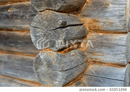 Corner of a log house 83851896