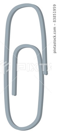 Cartoon paper clips. Stationery clip, metal paperclip for attaching office documents, vector illustration Cartoon paper clips. Stationery clip, metal paperclip for attaching office documents, vector illustration 83851959