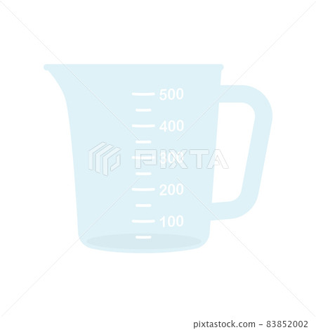 Glass or plastic empty measuring cup for prepare and mixing. Glass or plastic empty measuring cup for prepare and mixing. 83852002