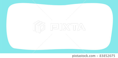 Abstract frame shape vector design blue white color for web banner image or picture and text copy space modern simple cartoon comic illustration, wavy curve liquid fluid graphic for picture template 83852075