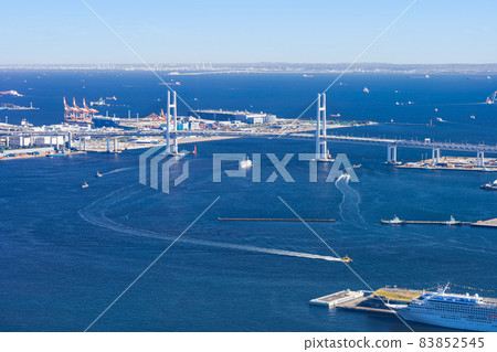 橫濱灣區海灣大橋和烏山橋 橫濱灣區海灣大橋和烏山橋 83852545