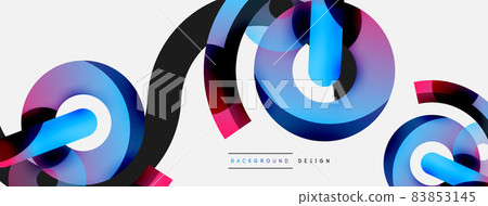 Circle abstract background. Vector illustration for wallpaper banner background card or landing page Circle abstract background. Vector illustration for wallpaper banner background card or landing page 83853145