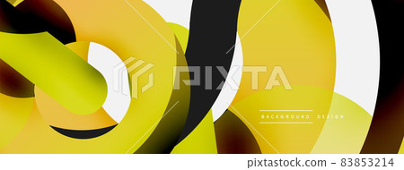 Round shapes circles and other geometric forms. Vector illustration for wallpaper banner background card or landing page Round shapes circles and other geometric forms. Vector illustration for wallpaper banner background card or landing page 83853214
