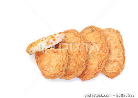 Satsuma-age with sakura shrimp [white background] 83853552